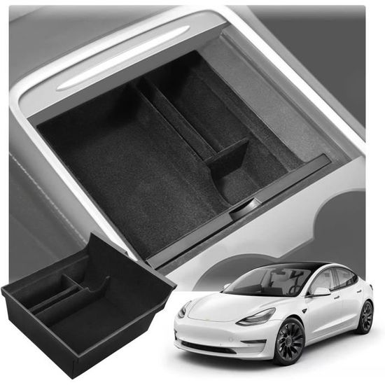 Boîte de rangement pour accoudoir Central de voiture, pour Tesla modèle 3 modèle  Y 2021, support de Console automatique, organisateur de gants, accessoires  d'intérieur de voiture - 21CC0802A03873