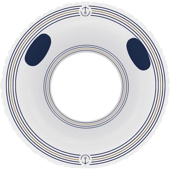 Bouée Gonflable Marine Nationale Officielle – 90 Cm – Jouet Piscine & Plage Enfant/Adulte Dès 10 Ans – Poignées Latérales