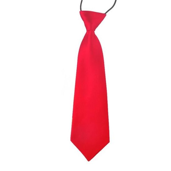 Cravate élastique Pré-nouée Garçon DQT - Satin Uni - Mariage, Communion - 0-2/2-7 Ans