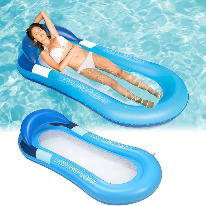 Hamac Gonflable Piscine 4 En 1 - Chaise Longue, Flotteur, Siège Sport, Support 150 Kg - 3