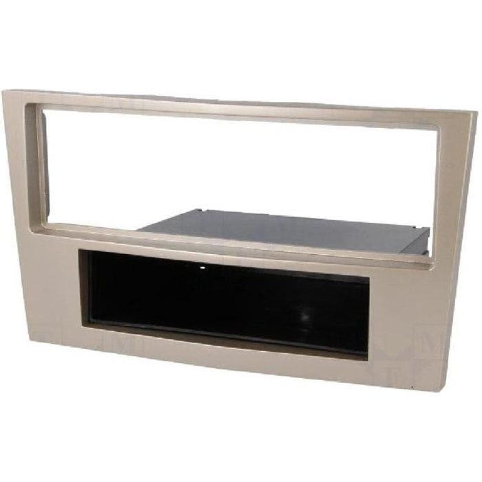 Facade autoradio 1DIN Opel Astra H/ Corsa D/ Zafira B - Beige - avec vide poche