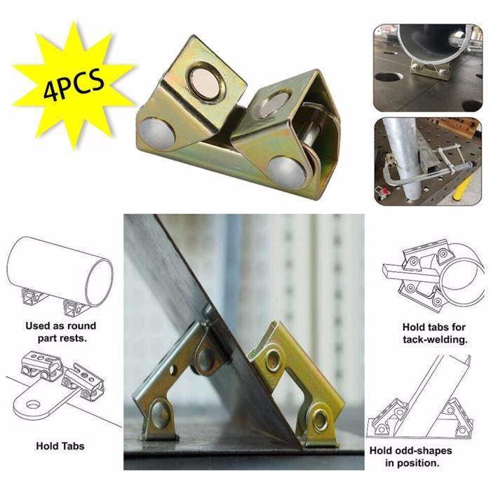 【EQUERRE DE FIXATION 】Pinces de soudage magnétiques réglables V Pads Support de montage Outil à main Strong Welde xiao481