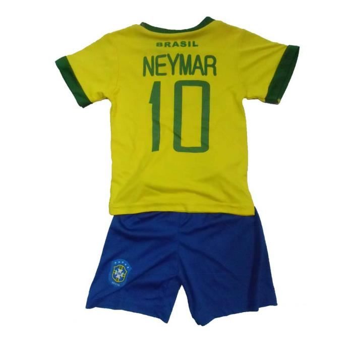 MAILLOT + SHORT FOOT BRESIL TAILLE 10 ANS