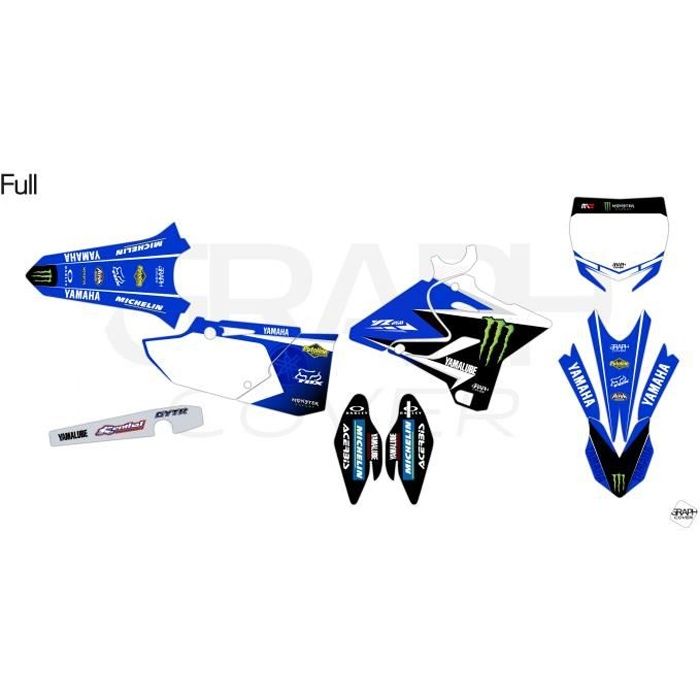 KIT DECO MOTOCROSS YAMAHA YZ 250 REPLICA BLEU 2015-2019