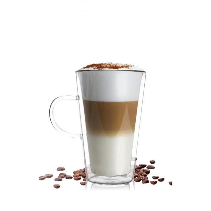 Vialli Design à double Paroi en verre à latte 320 ml
