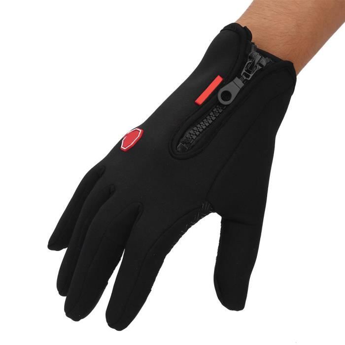 Atyhao gants d'hiver Unisexe en plein air chaud hiver plein doigts gants écran tactile moufles de sport (S)