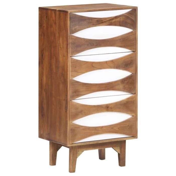 Commode 44x35x90 cm Bois d'acacia massif
