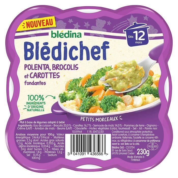 BLEDICHEF Polenta brocolis et carottes 230g