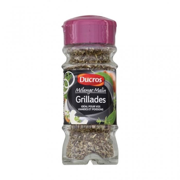 Ducros Mélange Malin Grillades Idéal pour vos Viandes et Poissons 17g (lot de 3)