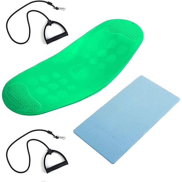 Planche d’équilibre de Remise en Forme avec corde de résistance et tapis antidérapant pour muscles et jambes abdominaux