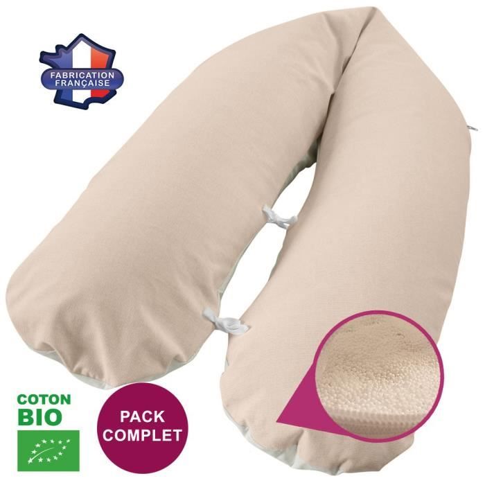 MODULIT Coussin d'Allaitement, Coton BIO, PACK (Bio Noisette)