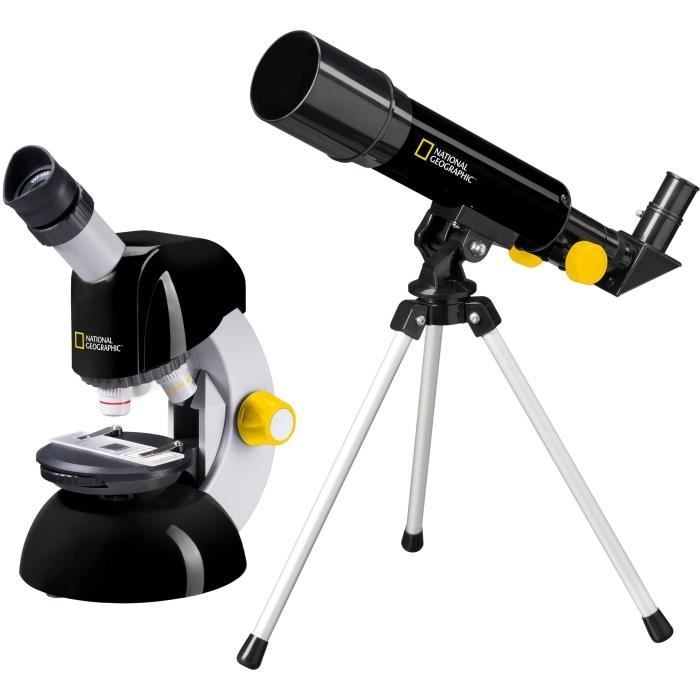 National Geographic ensemble de télescope et microscope en aluminium noir/jaune