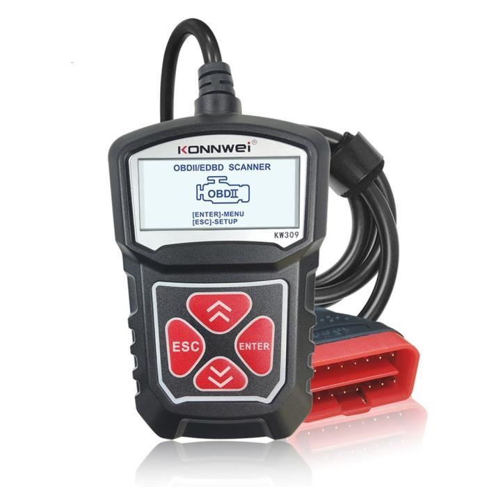 !OBD2 Scanner Auto Diagnostic,Diagnostic Auto,Tenu dans la Main de Voiture OBD2 Lecteur et Suppression de Codes d’erreurs