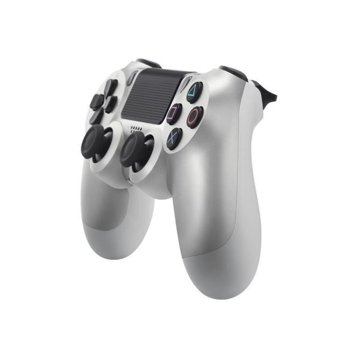 Sony DualShock 4 v2 Gamepad sans fil Bluetooth argenté(e) pour Sony PlayStation 4