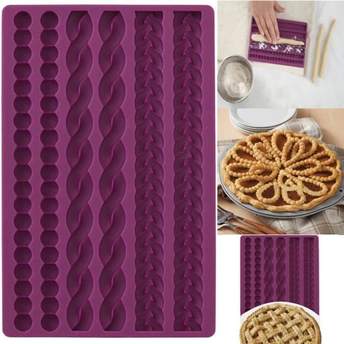TEMPSA 3D Silicone Moule Corde Tricote à Gâteau Fondant Pâtisserie Sucre Pour Cuisine
