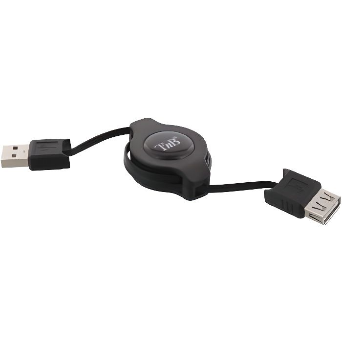 Câble rétractable USB mâle / femelle