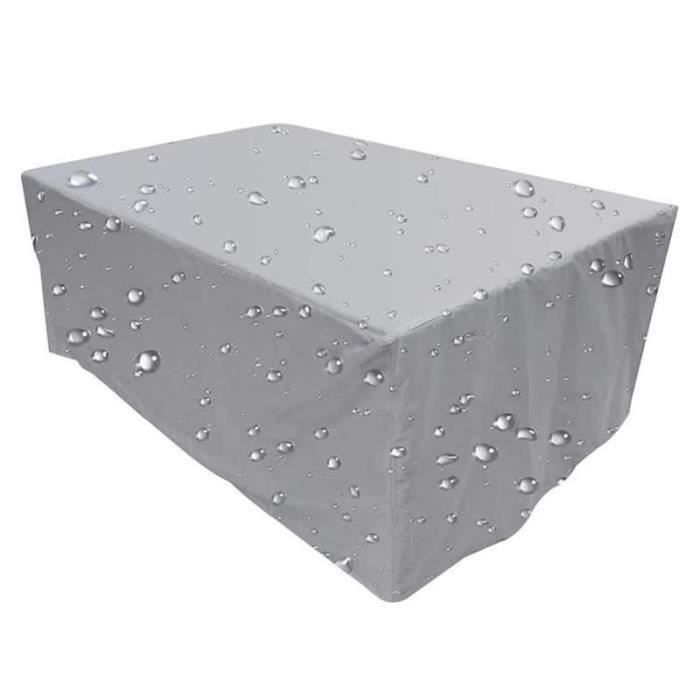 BIR12784-Couverture Bâche de Protection de Table, Housse de Protection rectangulaire pour Table et chaises d'extérieur (126*126