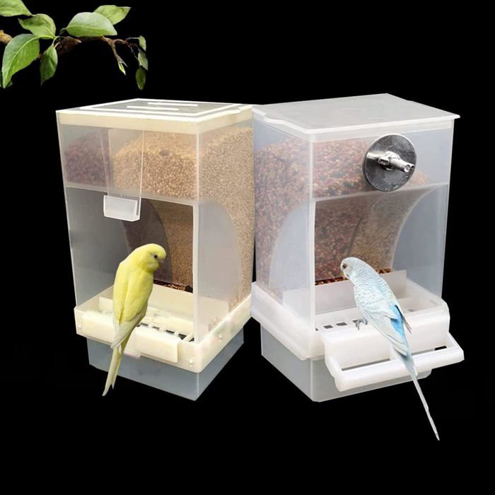 Meilleurs prix pour 2PCS Mangeoire pour Oiseaux en Cage,Mangeoire Automatique pour Oiseaux Distributeur Automatique de Graines pour Oiseaux Automatique