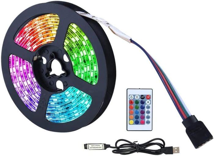 Led 4m Ruban LED 4M, Bande LED Lumineuse USB Couleur Néon 120 LEDS Et 16RGB ...