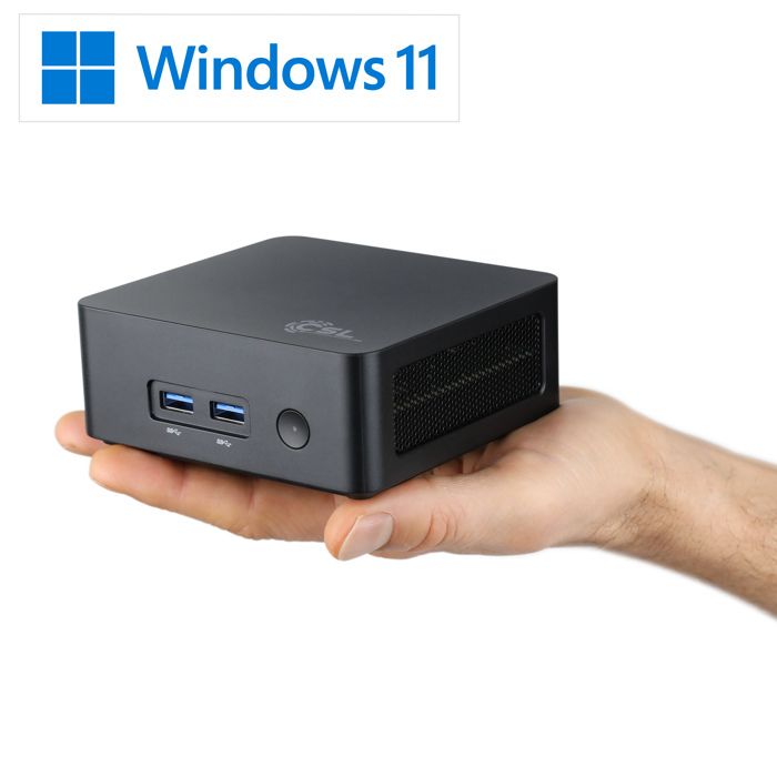 Mini PC CSL Narrow Box RAM 2000 Go SSD Windows 11 Famille - vue 1