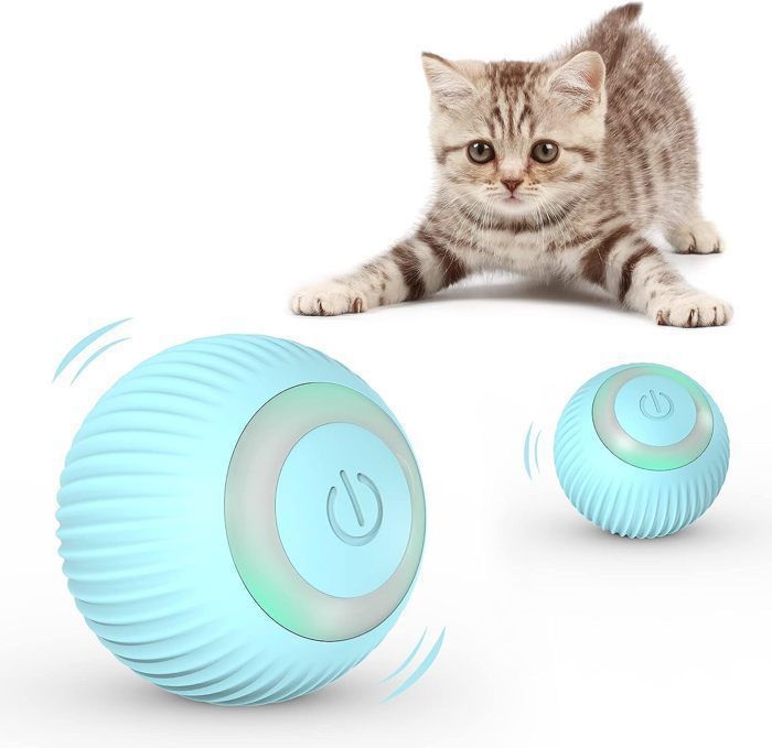 Meilleurs prix pour Jouets pour chats boules pour chats avec lumires LED jouets interactifs dintrieur pour chats rechargeables par USB PZCC