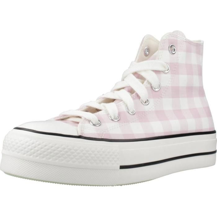 Converse Sport > Zapatillas Mujer Modèle Chaussure Converse Modèle Chuck Taylor All Star Platform Gingham - Coleur Rose
