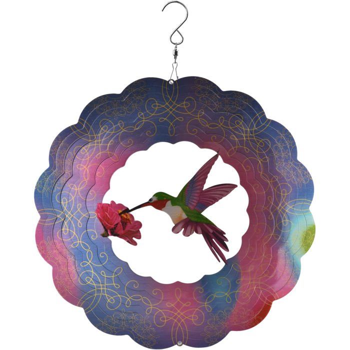 Vent Spinner en Acier Inoxydable Intérieur Extérieur Décor Fête Kinetic Yard Art Décorations 3D