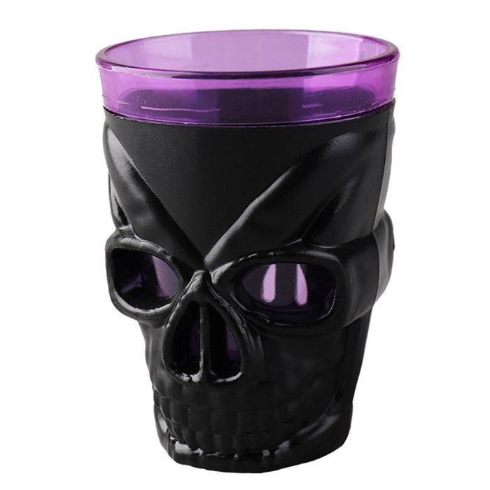 Lampe de nuit en forme de crâne style gothique horreur bougies sans flamme accessoires décoratifs pour Halloween maison noir
