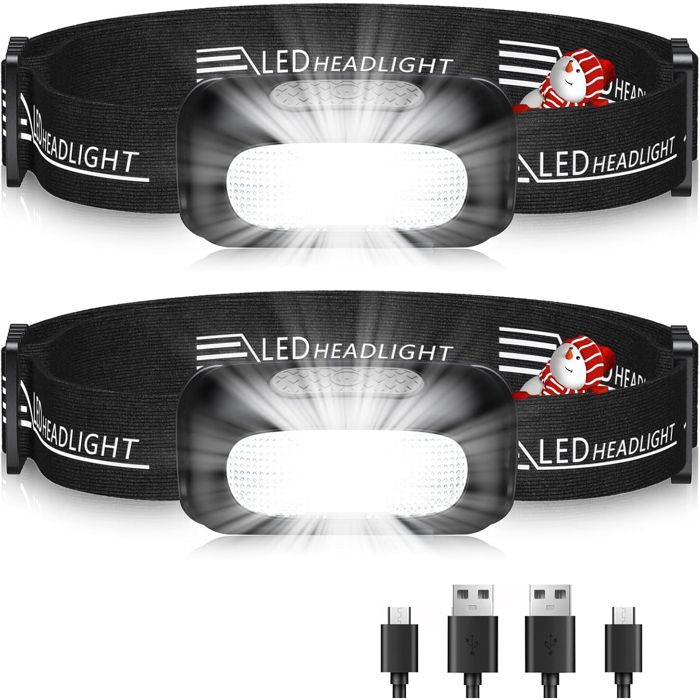 Lampe Frontale - LED - Ultra Puissante - Rechargeable - Étanche IPX4 - 60° Réglable