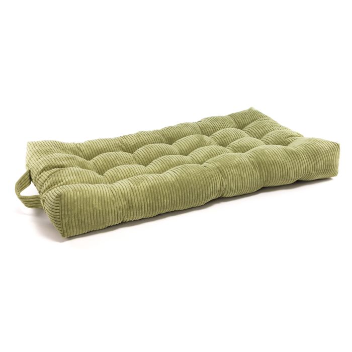 Matelas de Sol pour Enfants ECOPUF - Coussin pour Chambre dEnfant - Matelassé en Velours Côtelé 70x120x15cm - SZ20 Vert
