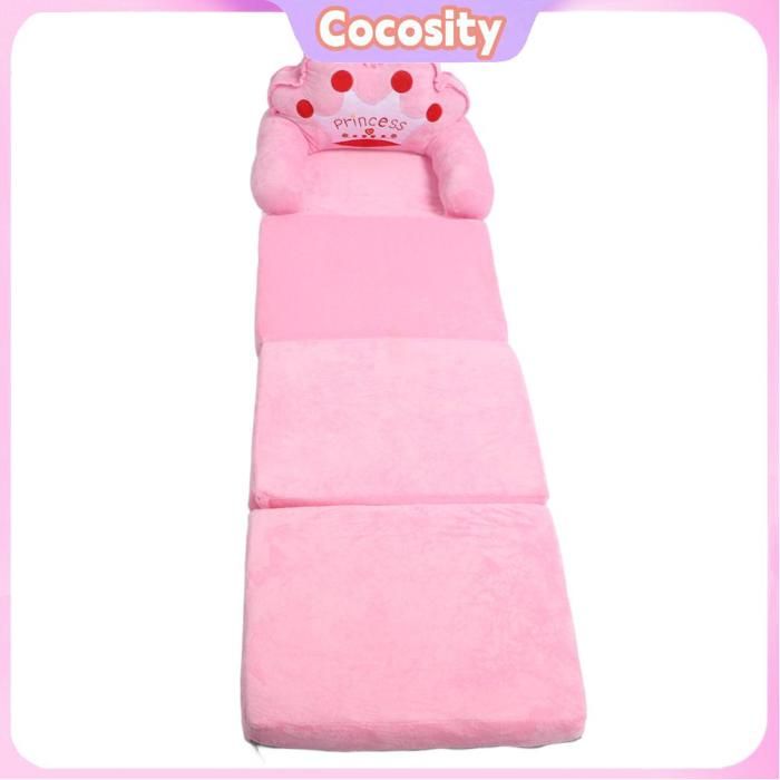 Cocosity Chaise pour tout-petits Chaise Pour Enfants Pliante Rose Tiara Princesse Pour Filles 2-en-1 meuble divan Pliage en quatre