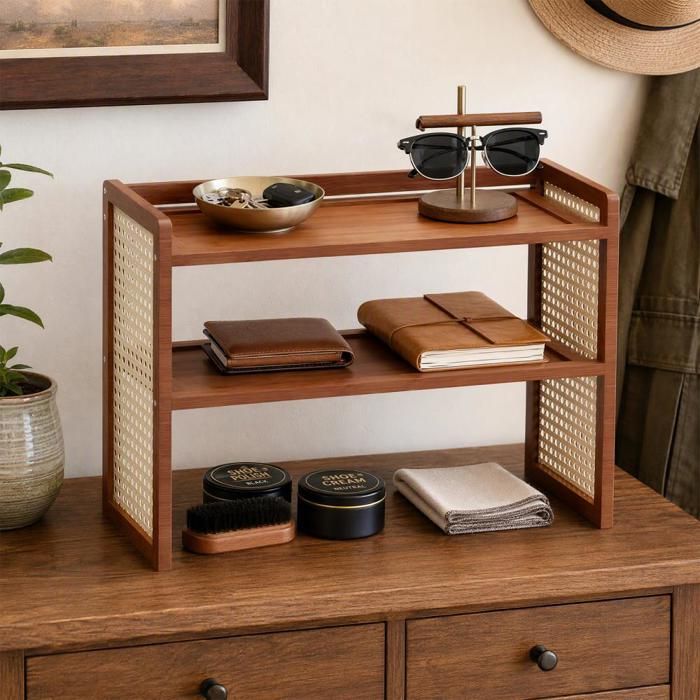 MIPAN.Étagère Bureau À Poser Sur Bureau - 50x20x37cm - Étagère Bureau Compact - Étagère Bureau Rangement-Étagère Bureau MDF