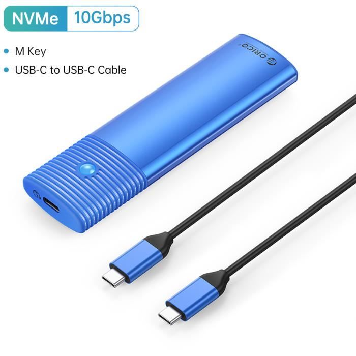 Boîtier SSD M.2 NVMe USB 10Gbps SETMSPACE - Aluminium Avec Câble 2en1 NVMe & SATA
