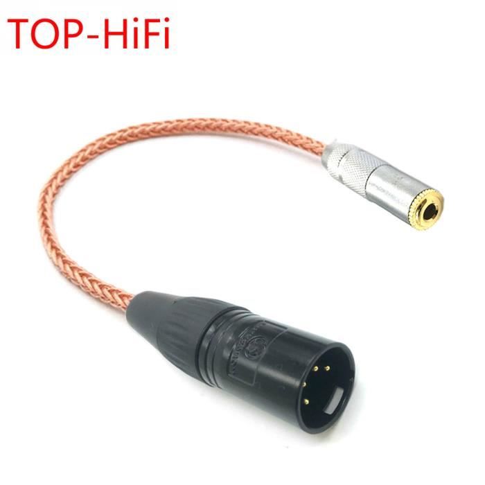 Adaptateur Audio TRS 3,5 Mm Femelle Vers XLR Mâle - Alimentation Fantôme 3-5V Pour Microphones