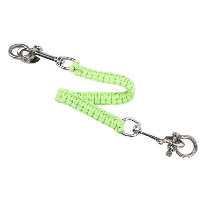 Lanière De Plongée Sous-Marine Pour Caméra - Sangle Nylon + Clip Inox - Rouge Et Noir 13cm