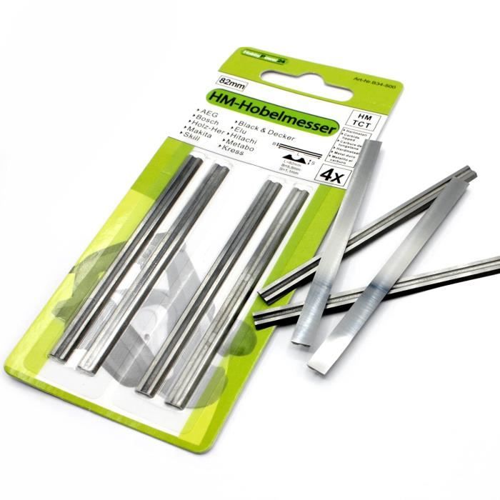 Lames De Rabot Électrique 82 Mm - Lot De 10 Pièces Réversibles HSS - Pour Rabots Makita, Bosch, Travail Du Bois - Acier Manganèse Résistant