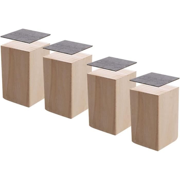 GES - Rehausseur Pieds De Lit Rehausseur Meuble 4Pcs Blanc