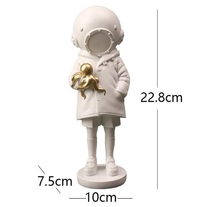 Statue - Banksy - Deep Sea Diver - Résine - Blanc