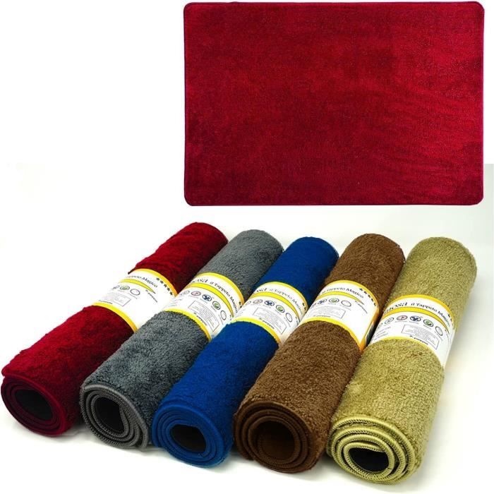Tapis Salon 60x90 Cm Lavable Machine - Design Moderne Courbes élégantes | Antidérapant | Violet | Pour Chambre, Bureau, Salle à Manger - 8