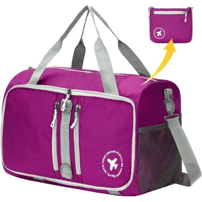 Sac De Voyage Pliable WANDF 40L - Nylon Résistant à L'eau - Pour Cabine D'avion Et Week-end