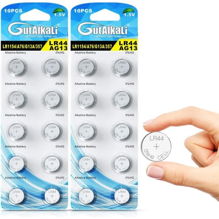 Batterie AG13 10 Batterie A Bottone AG13/LR44/357/A76 - Alcaline, Alta Qualità, Per Piccoli Dispositivi Batteria Lr44 - Foto 6