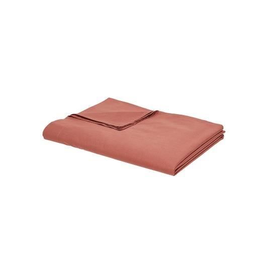 Drap plat - TODAY - Essential - 240x300cm - Terracotta - 100% coton - OEKO-TEX Standard 100
