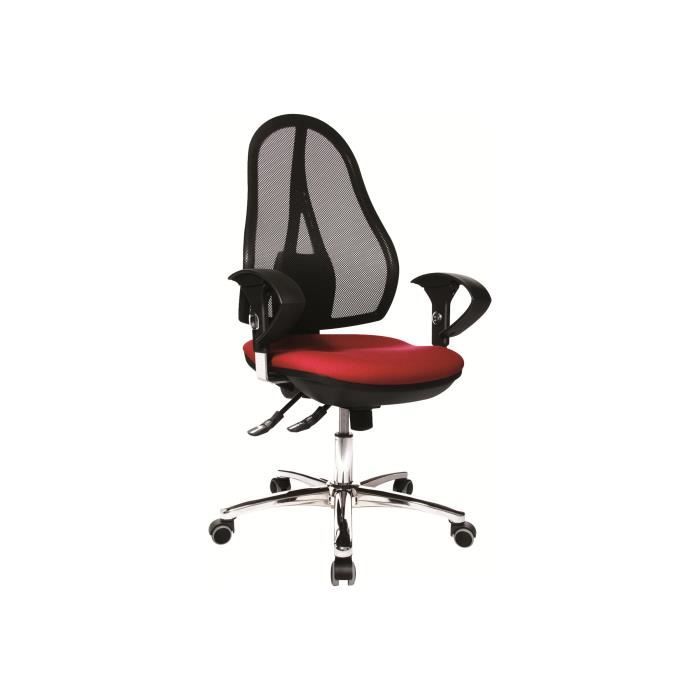 Chaise de bureau TOPSTAR OPEN POINT SY Deluxe avec accoudoirs pivotants en polypropylène rouge Chaise de bureau TOPSTAR OPEN POINT SY Deluxe avec accoudoirs pivotants en polypropylène rouge