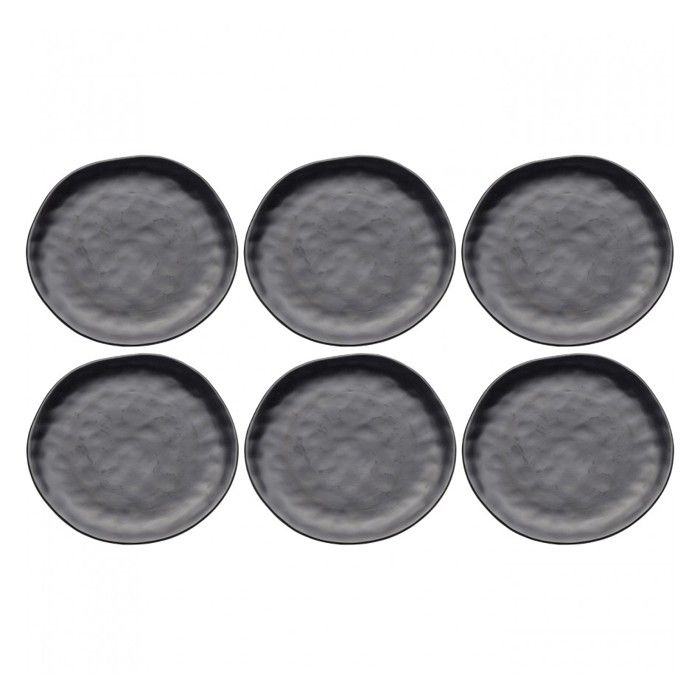 Assiettes Organic 26cm noires set de 6 Kare Design