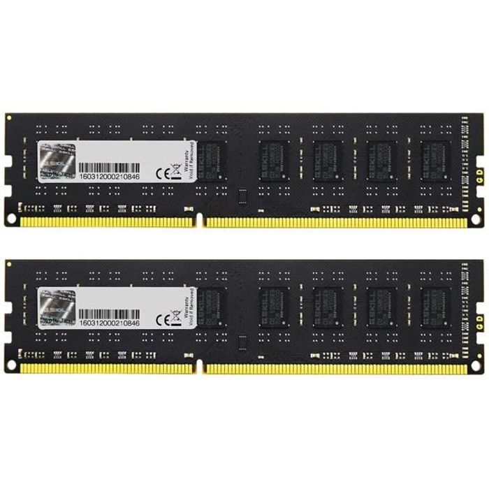 Vente Memoire PC G.SKILL RAM PC3-12800 / DDR3 1600 Mhz - F3-1600C11D-16GNT - DDR3 Value Series - NT pas cher