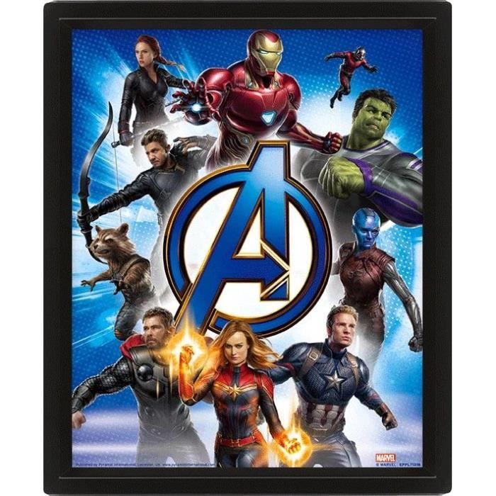 Poster Toile Avengers Endgame Enfant – Thanos, Thor, Hulk, Ironman – Déco Murale