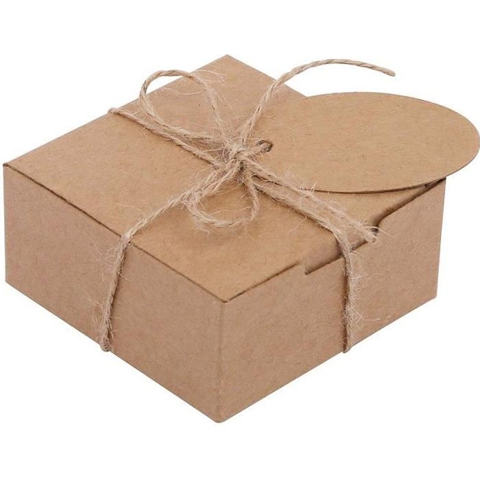 ZYOOO Lot de 6 feuilles de papier d'emballage cadeau marron avec