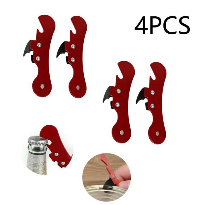 Ouvre Bouteille Ergonomique GreeSuit Ouvre-boîte Manuel 2 Pack - Ouverture Facile Pour Bocaux Et Bouteilles - Poignée Caoutchouc - Rouge Et Bleu Apriscatole Professionale - 2