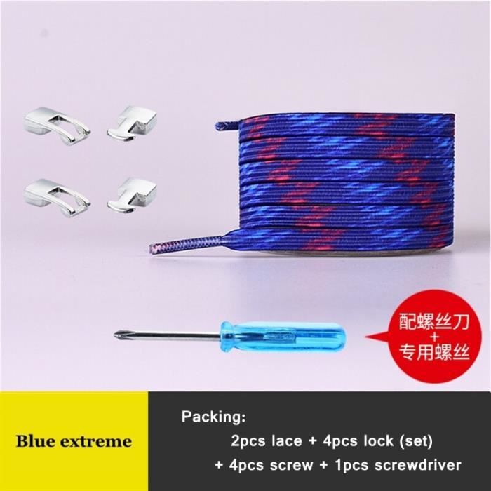 Lacets à Verrouillage Rapide Avec Molette – Sans Nœud, Ajustables, Pour Baskets Et Chaussures De Sport