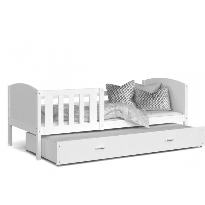 Lit gigogne TOMY - TOMY - 90x190 - Blanc - Sommier et matelas inclus